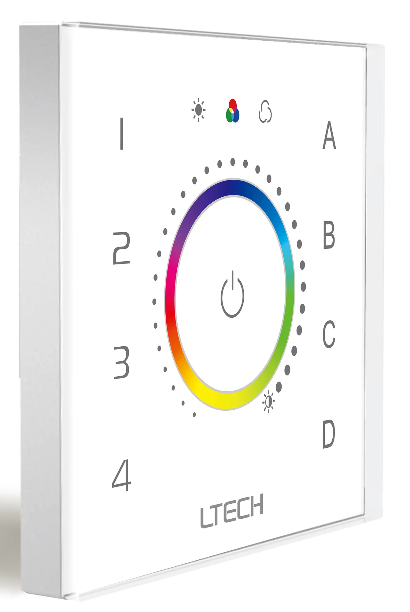 EDT3  DALI Touch Panel, RGB Dimming control, Support X-Y type control, Scene, Group, Unicast, Broadcast mode. Output signal: DALI, Touch vibration, IP20.
